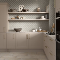 BIZOU - 13X13, CREAM/WHITE, POLISHED